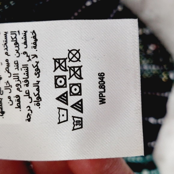 NEW Style & Co Plaid Mountain Green Shimmer Button Down Shirt P1448 - Picture 9 of 11